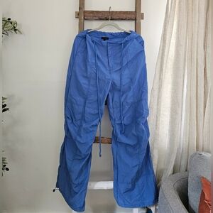 Womens Blue Parachute Pants